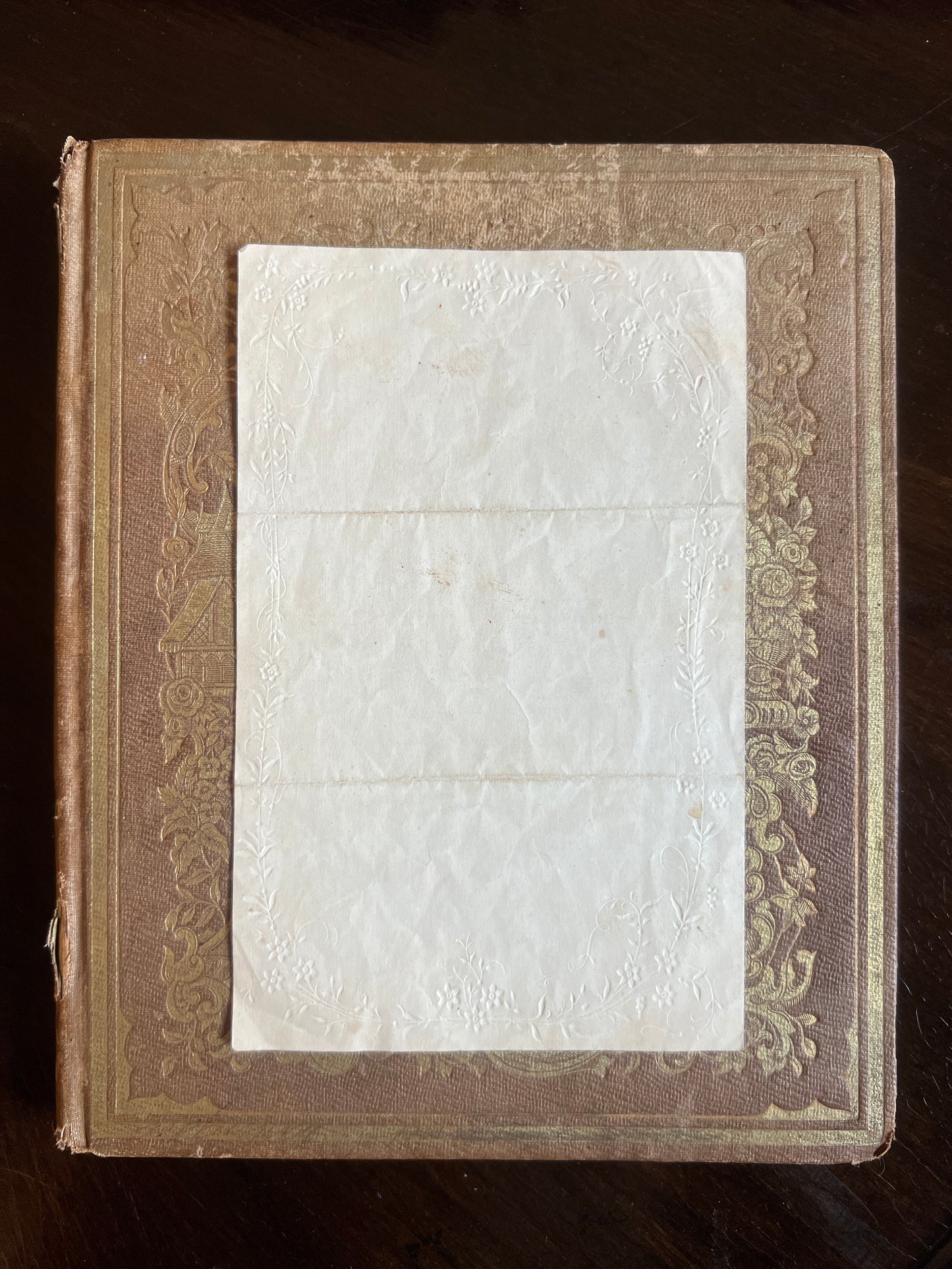 Antique Letter with Foral Hand-painted Boarder