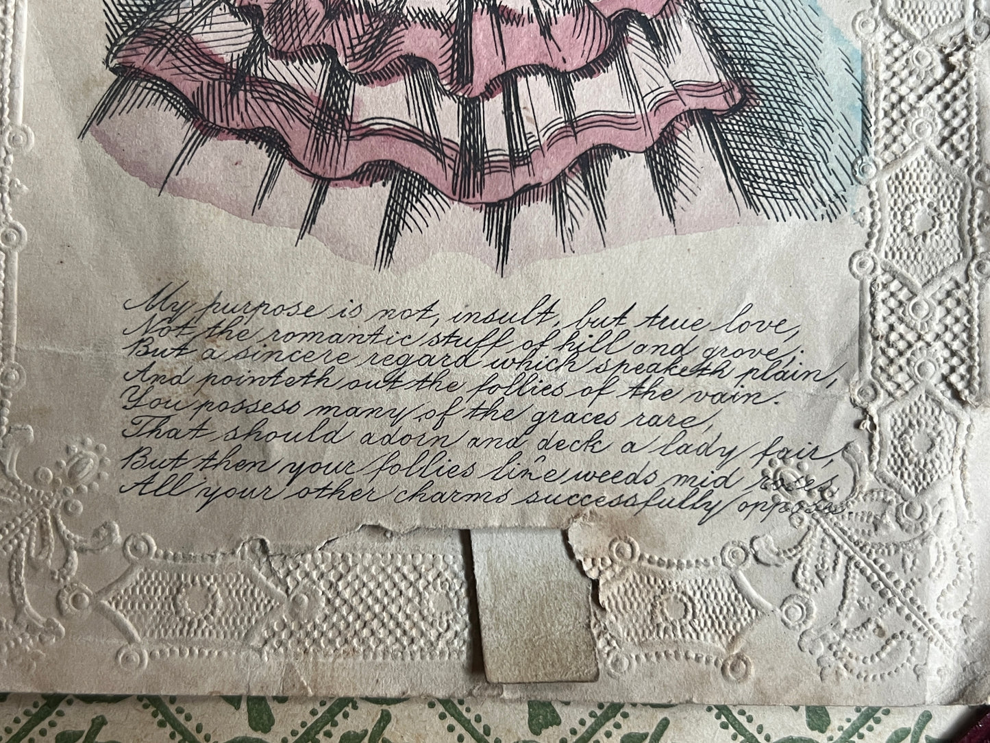 Antique Paper Lace Valentine c. 1850s