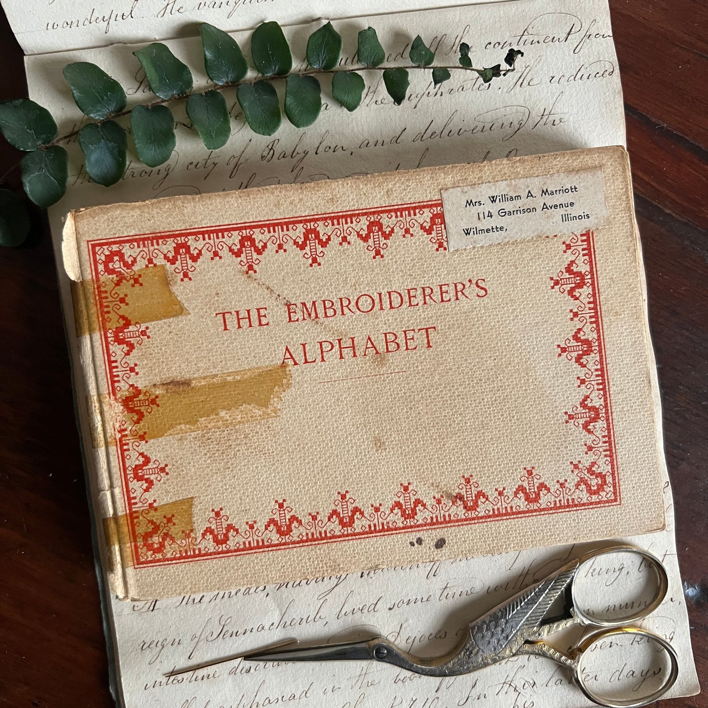 The Embroiderer's Alphabet - DMC Library - Embroidery Pattern Booklet, Monogram Pattern and Designs