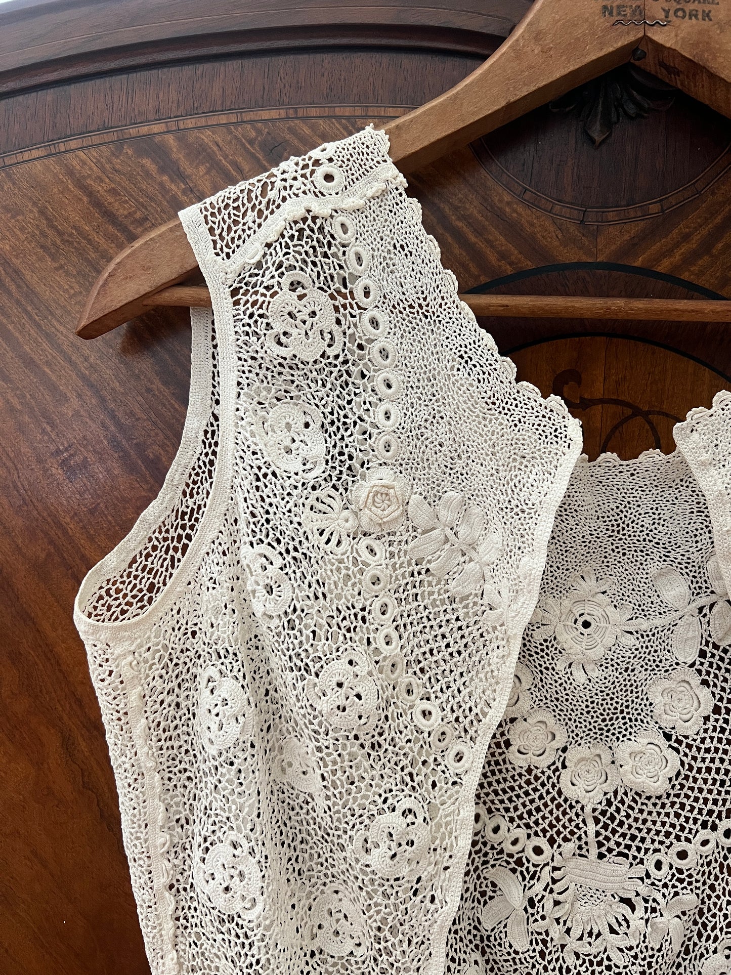 Antique Edwardian-era Irish Crochet Vest