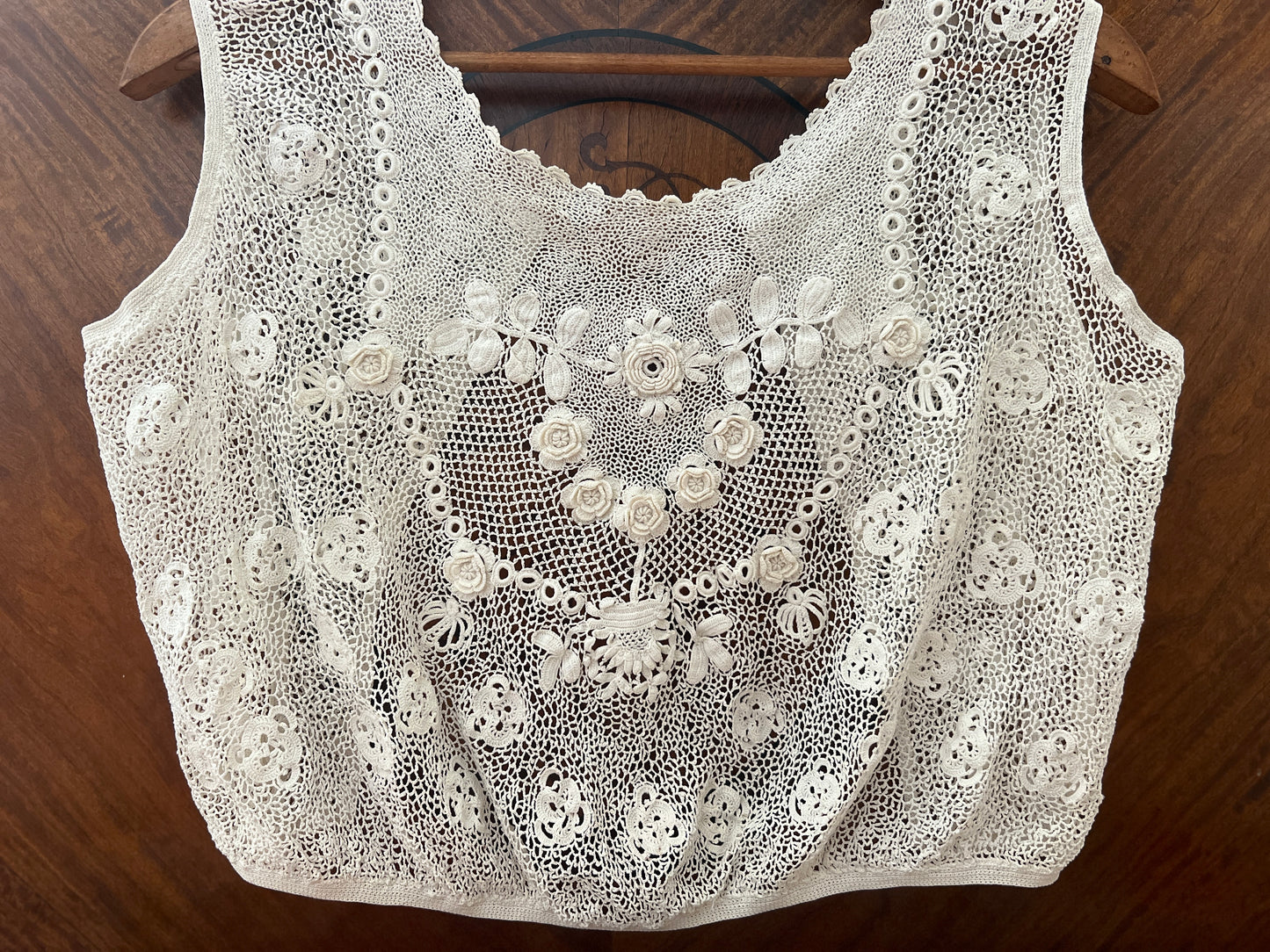 Antique Edwardian-era Irish Crochet Vest