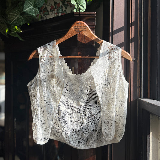 Antique Edwardian-era Irish Crochet Vest