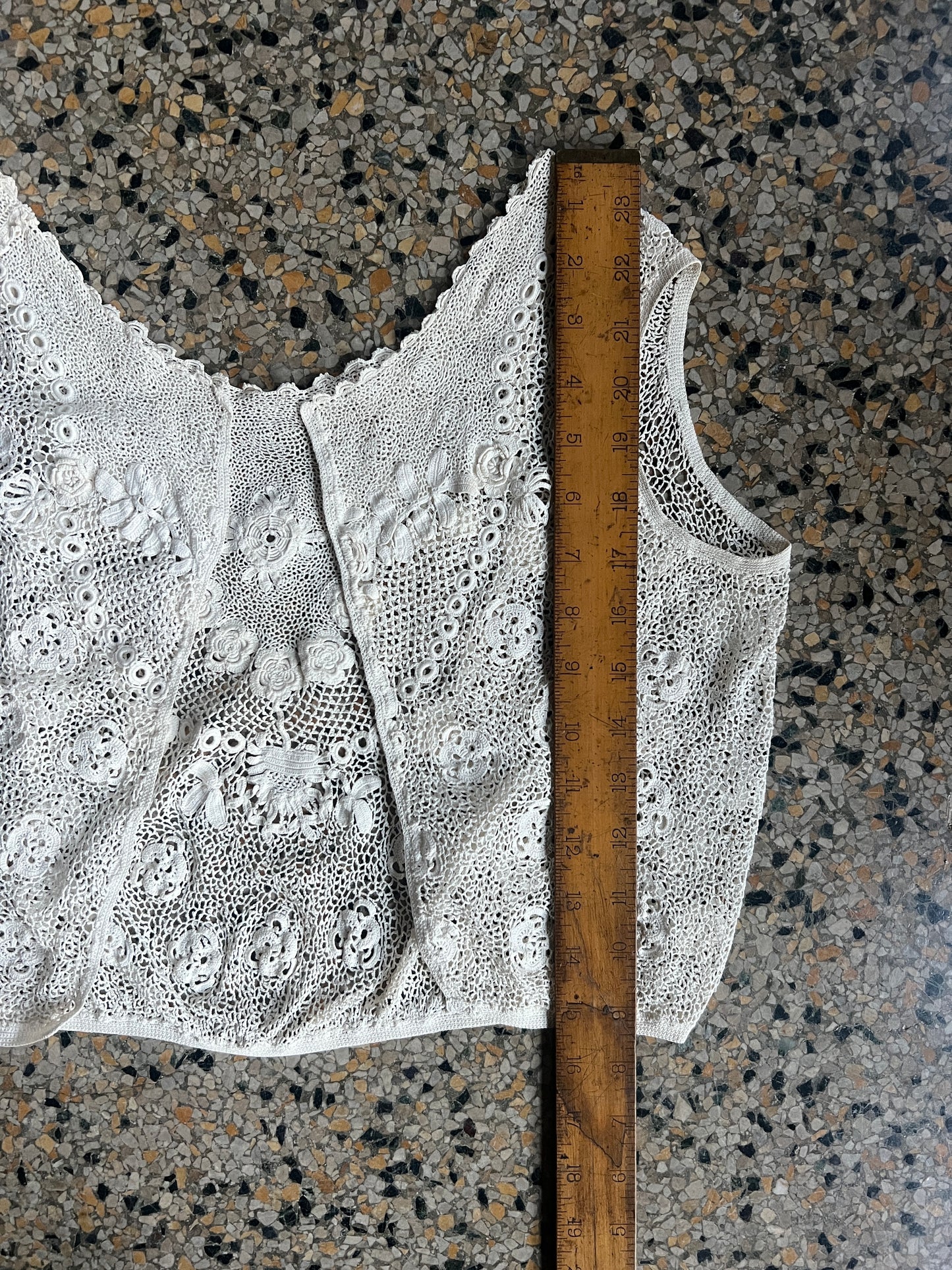 Antique Edwardian-era Irish Crochet Vest
