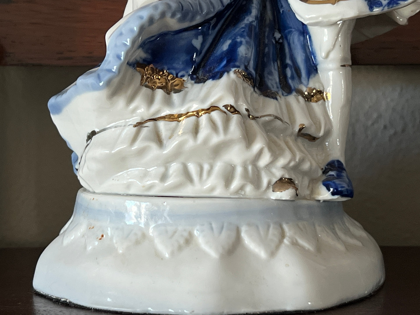 Victorian Revival Style Porcelain Statue of Black Couple - Hollywood Regency