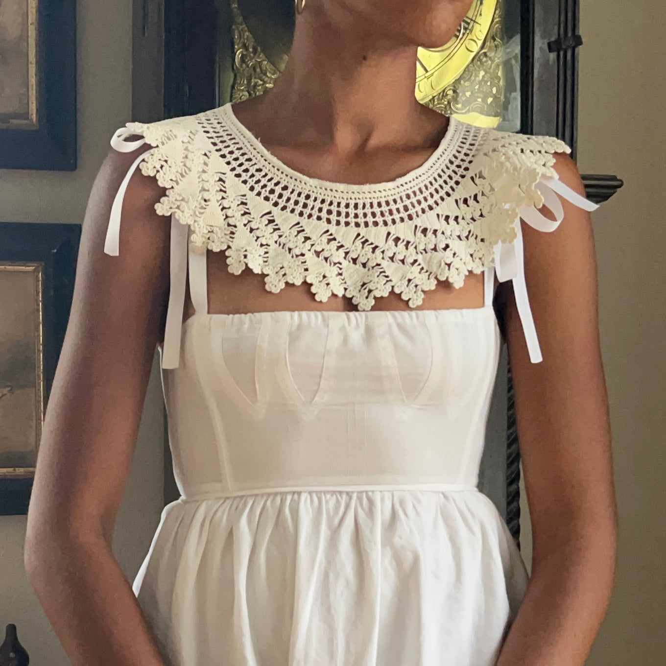 White Crochet Collar
