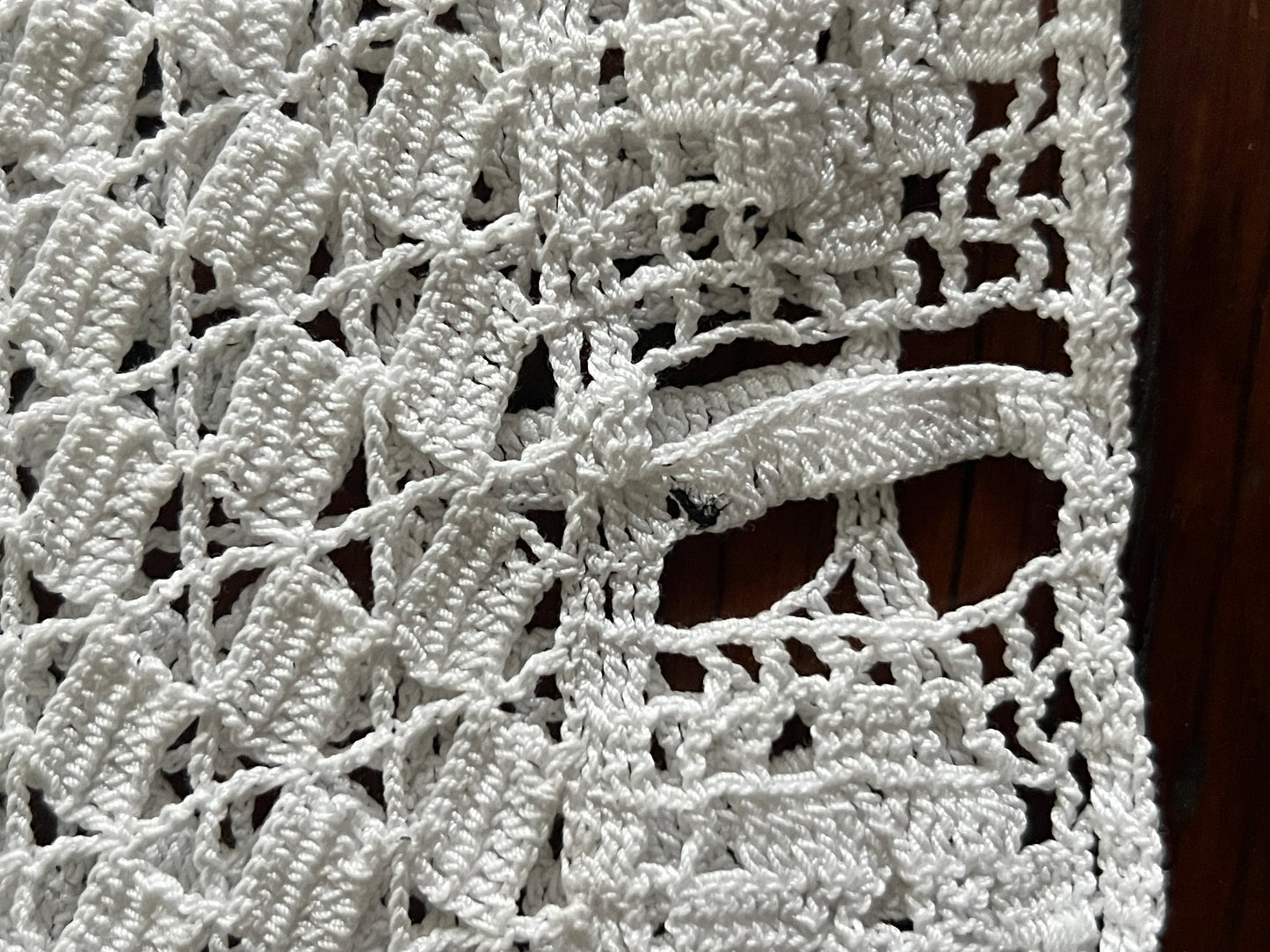 Vintage White Crochet Yoke Bodice Topper