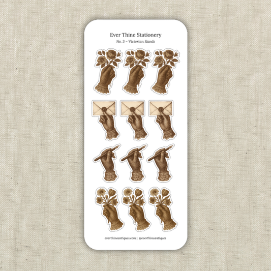 No. 3 - Victorian Hands Sticker Sheet
