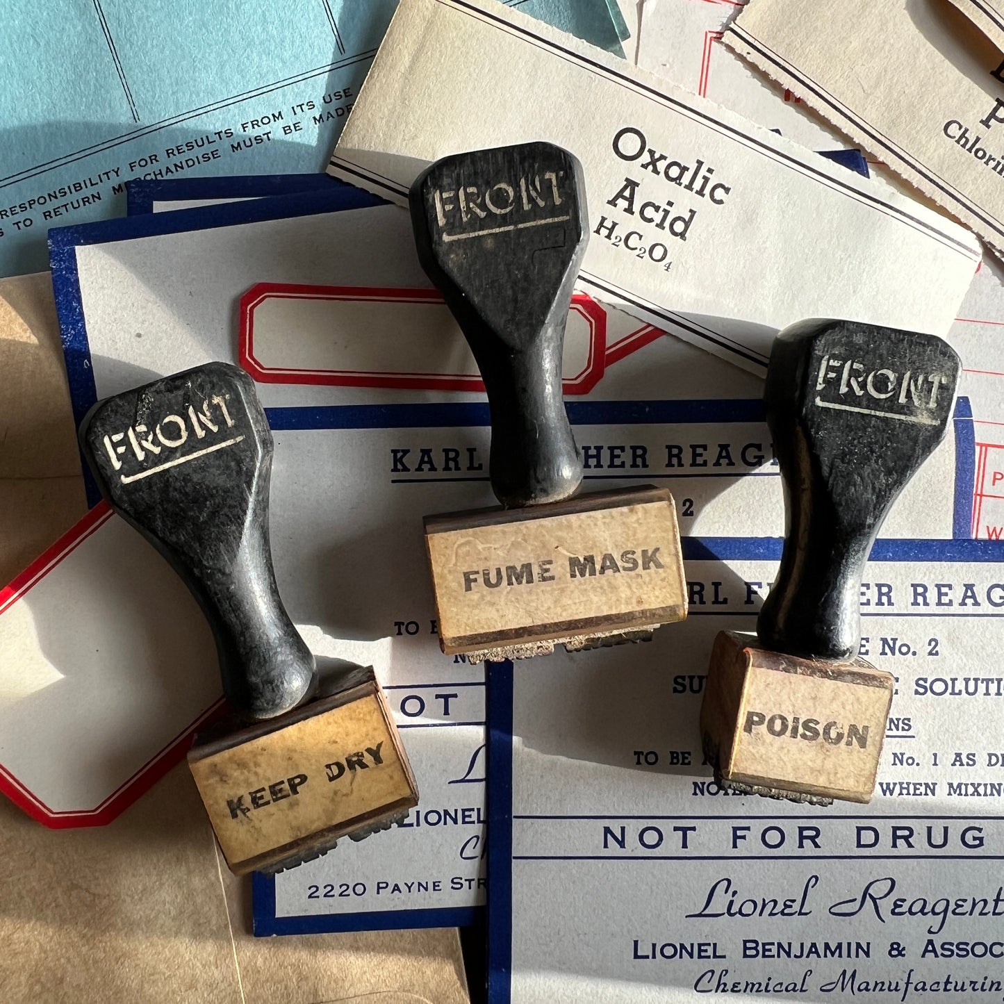 WITH STAMPS - Chemist's Office Ephemera Pack