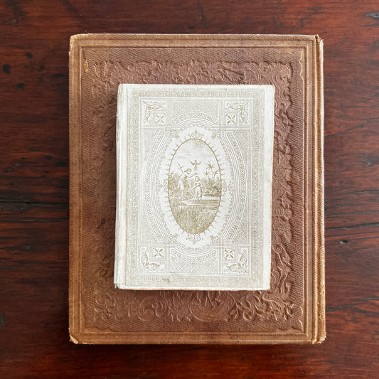 Antique German Baptism Certificate with Decorative Box