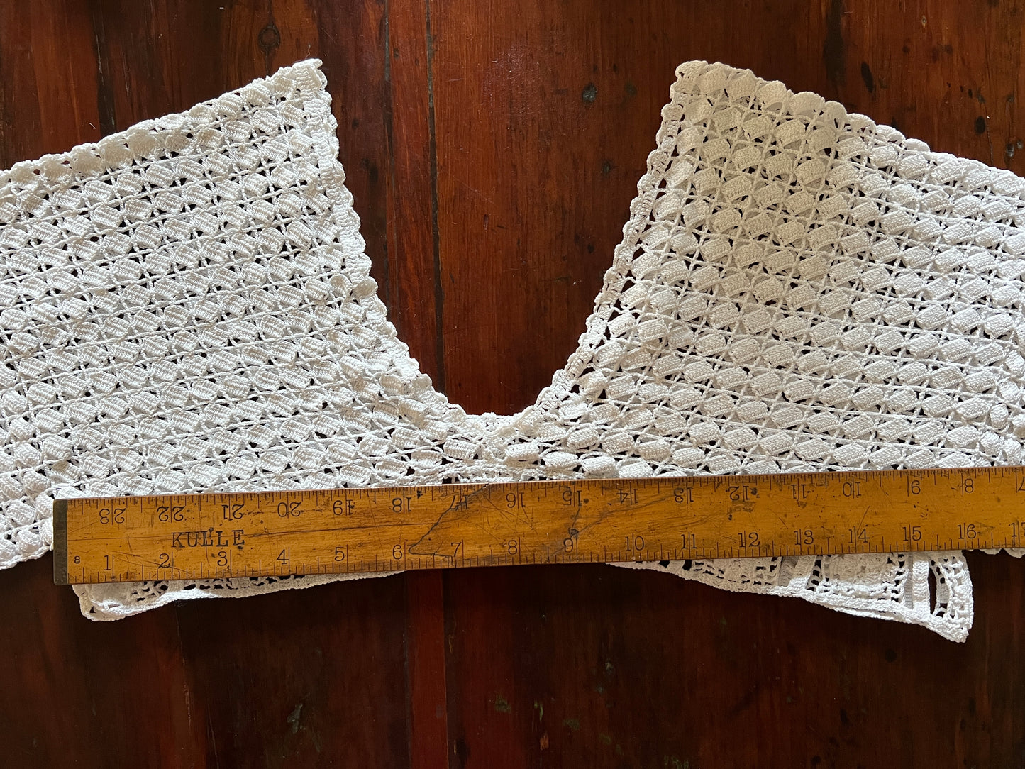 Vintage White Crochet Yoke Bodice Topper
