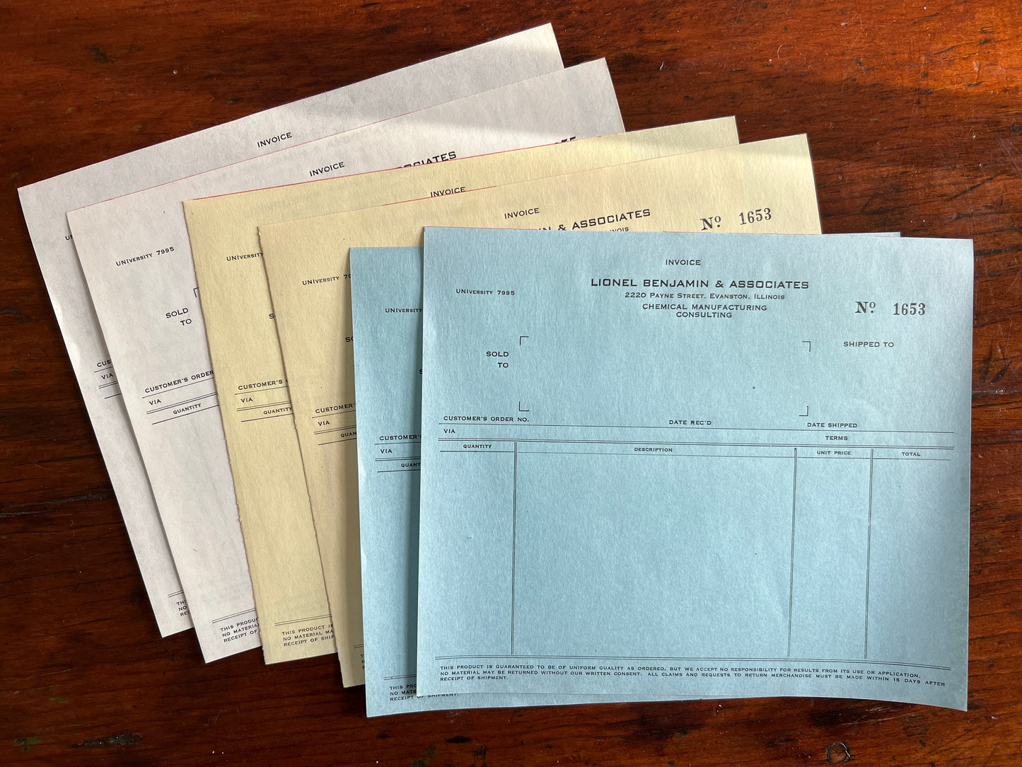 WITH STAMPS - Chemist's Office Ephemera Pack