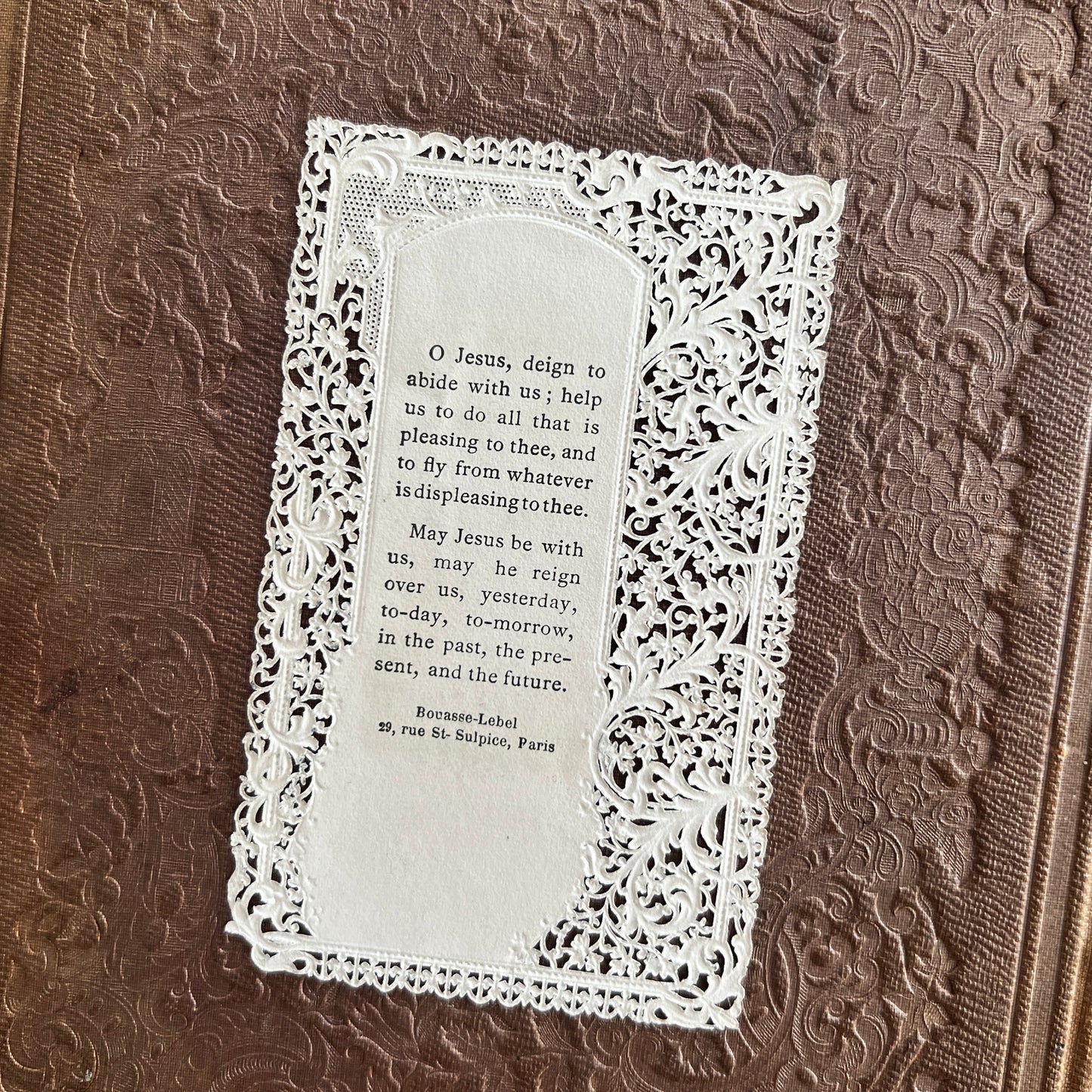 Antique French Holy Prayer Card - "O Généneux Jésus"
