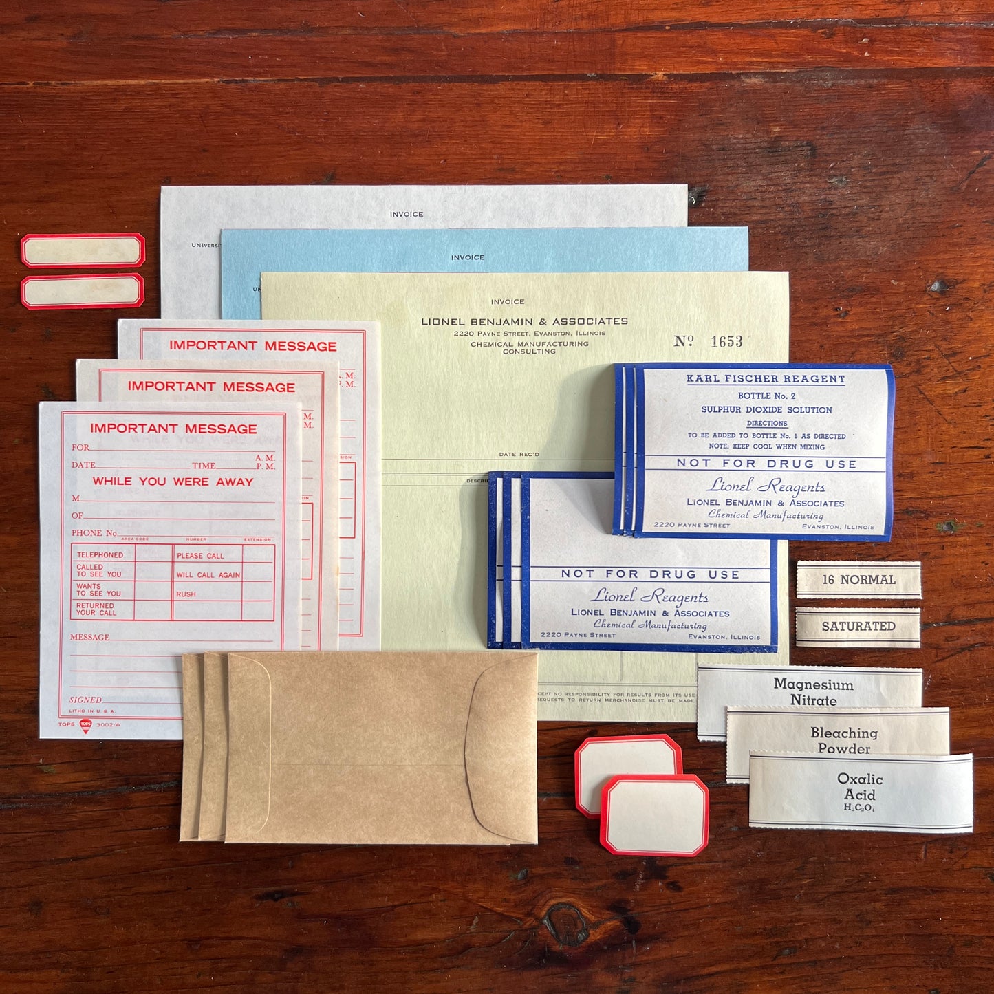 Chemist's Office Ephemera Pack