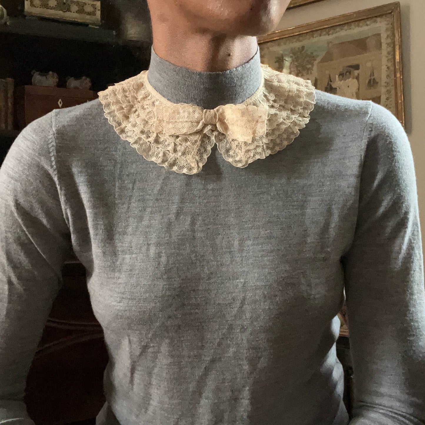 Antique Tiered Lace Collar