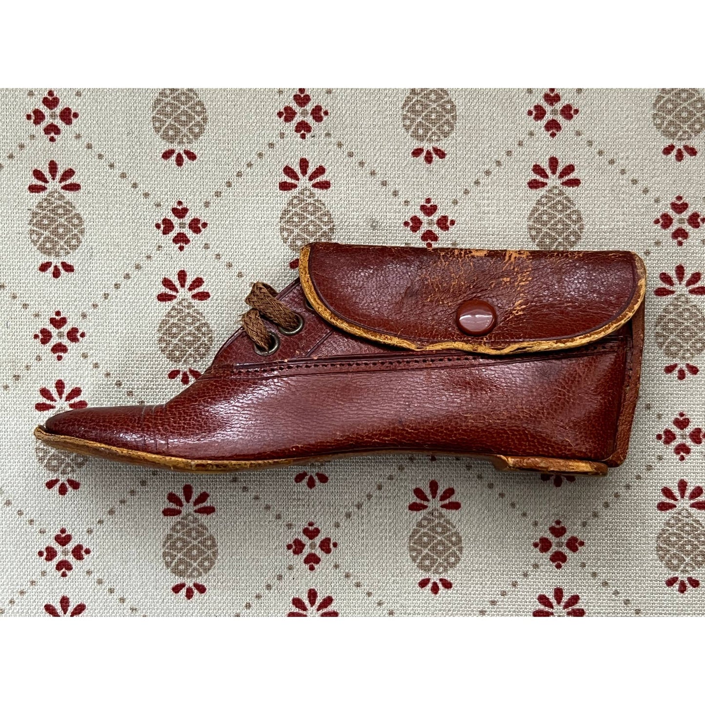 Victorian Leather Novelty Coin Shoe Purse