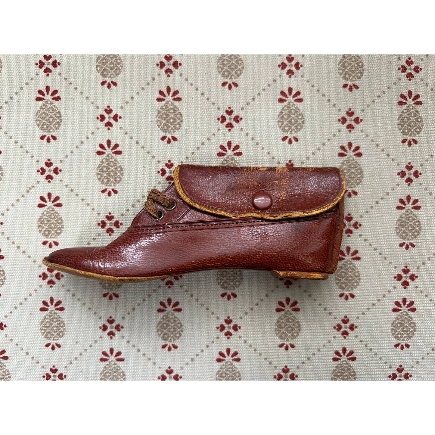 Victorian Leather Novelty Coin Shoe Purse