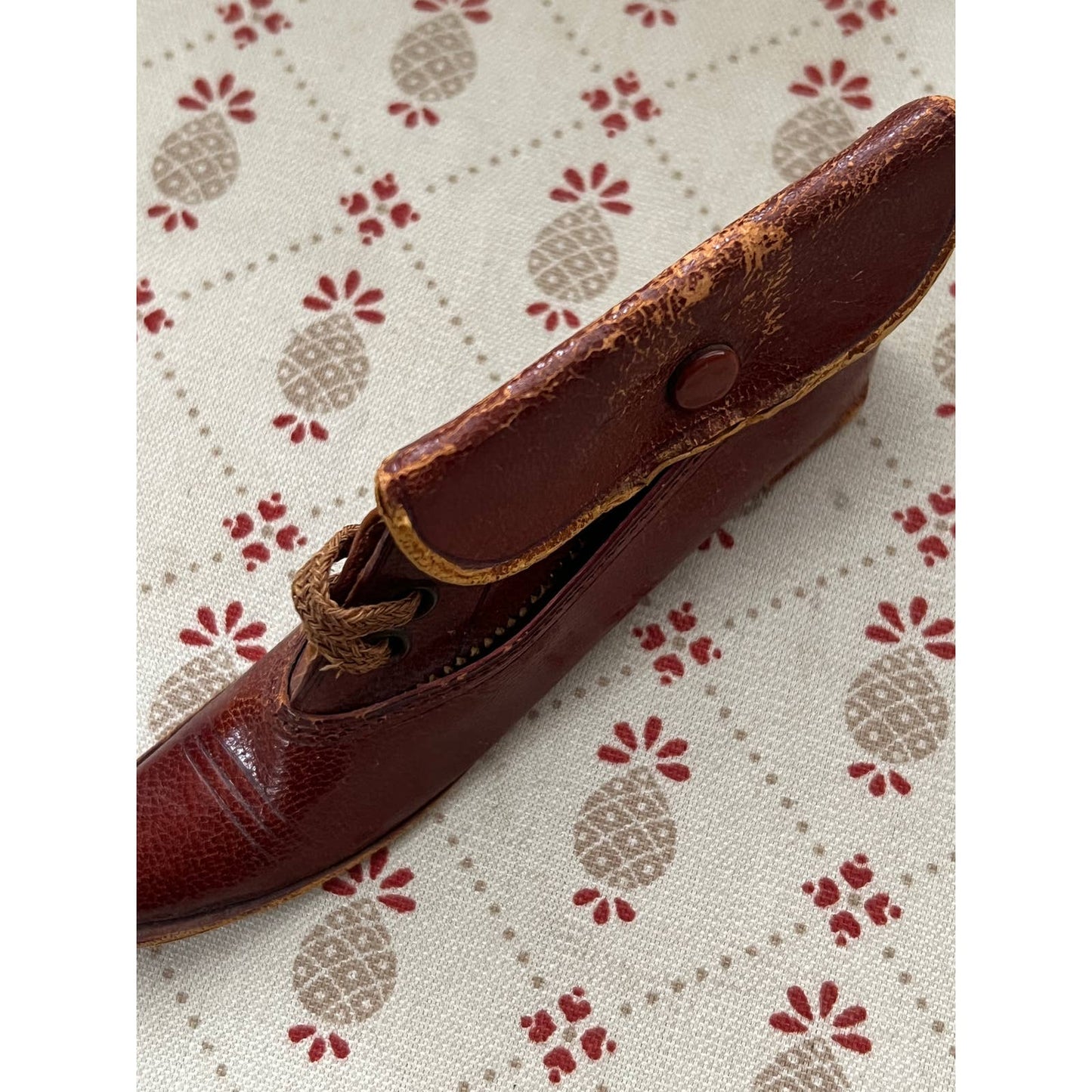 Victorian Leather Novelty Coin Shoe Purse