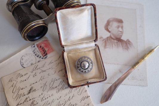 A Victorian Silver Target Brooch