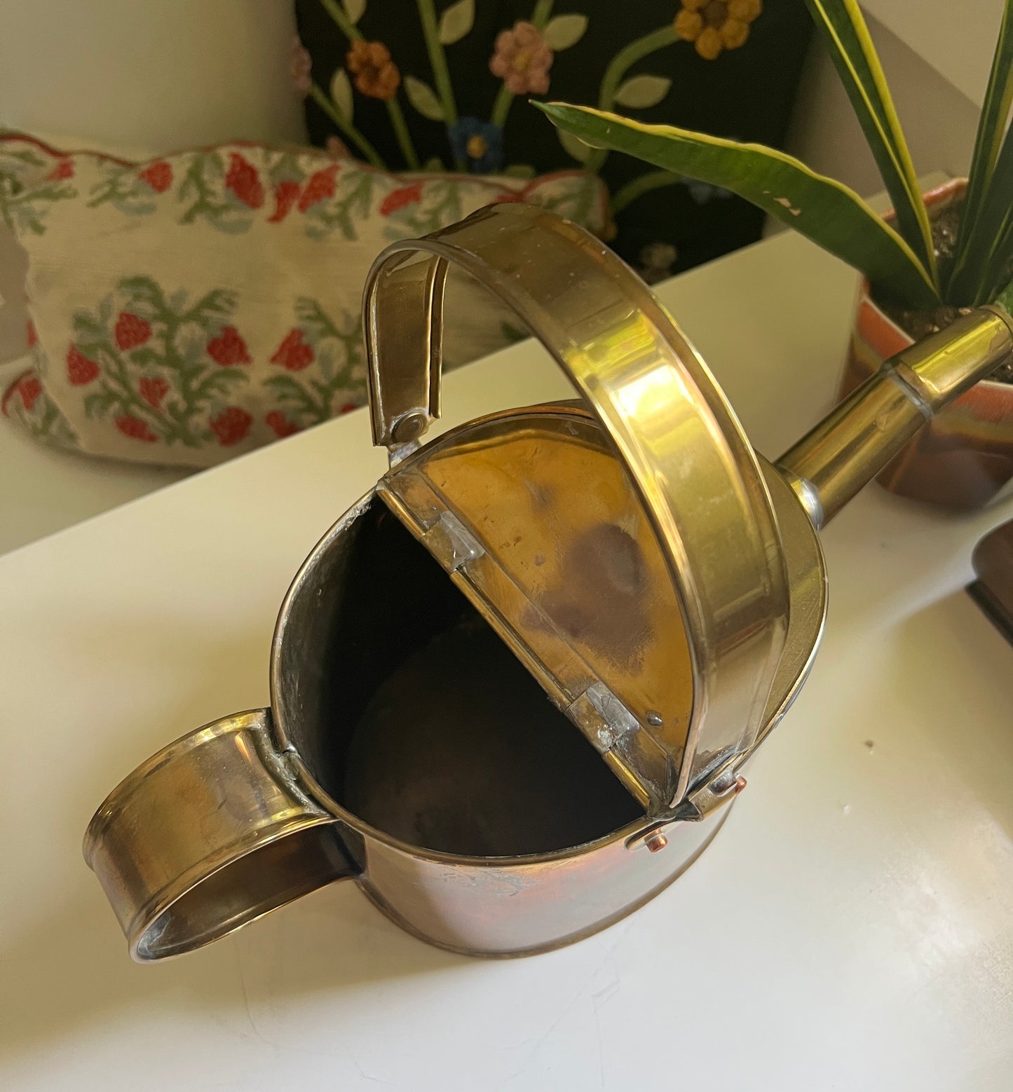 1890s English Brass Watering Can