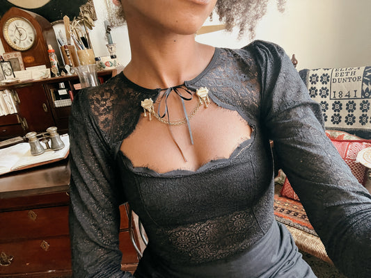 Victorian Chatelaine Collar Brooch