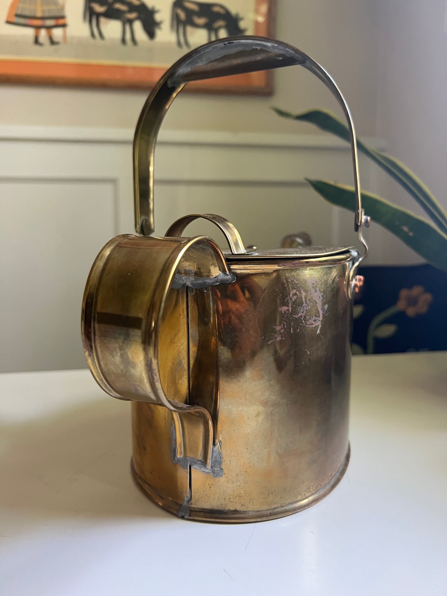 1890s English Brass Watering Can
