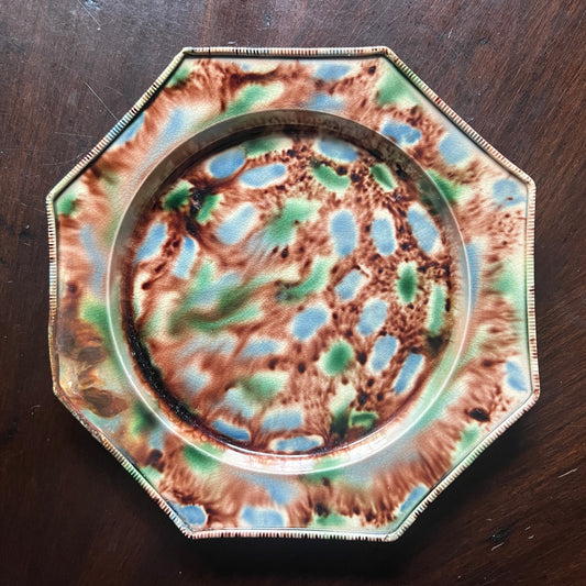 Creamware Tortoiseshell Octogonal Plate 18th Century England - Possibly Whieldon