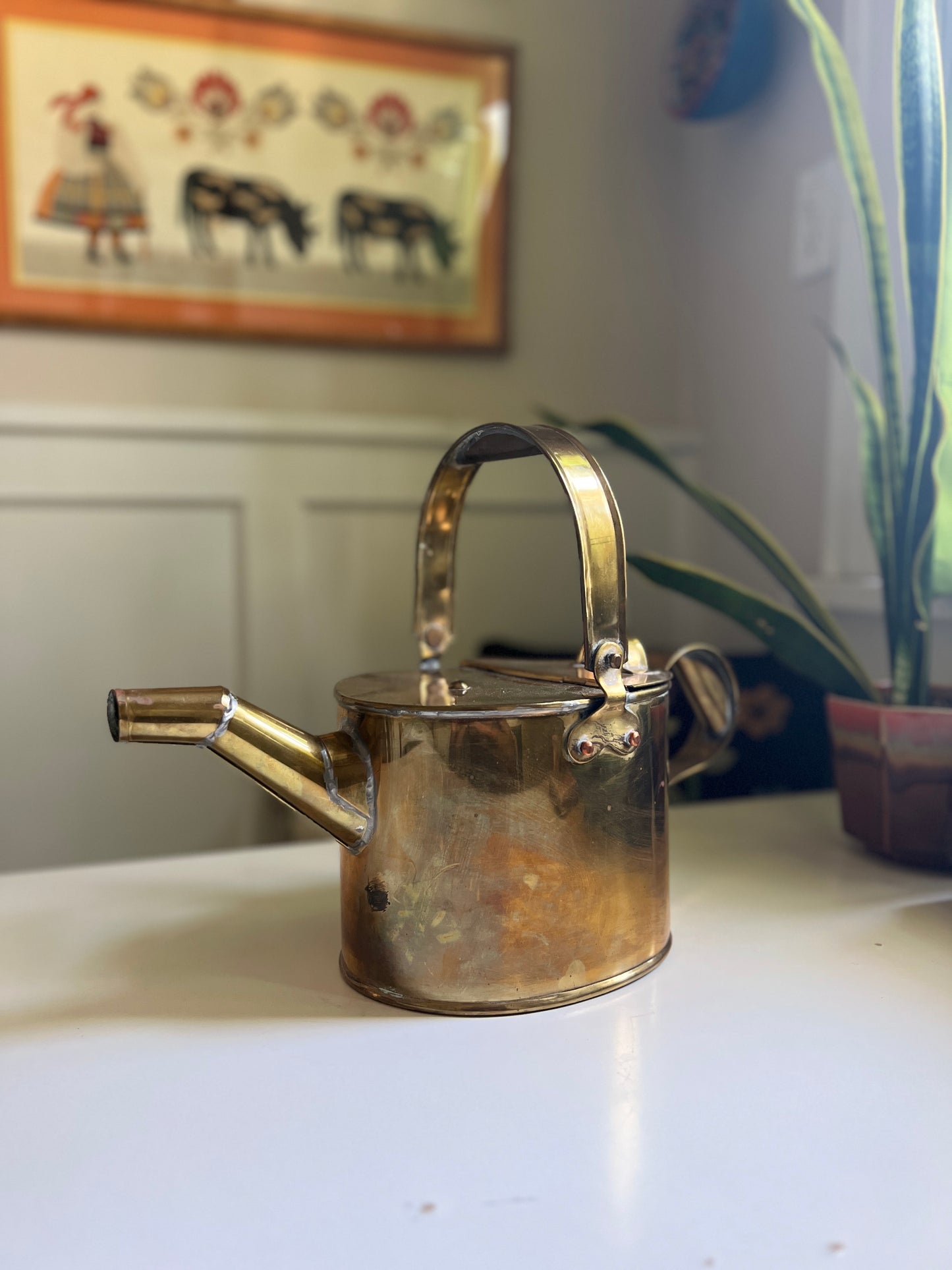 1890s English Brass Watering Can