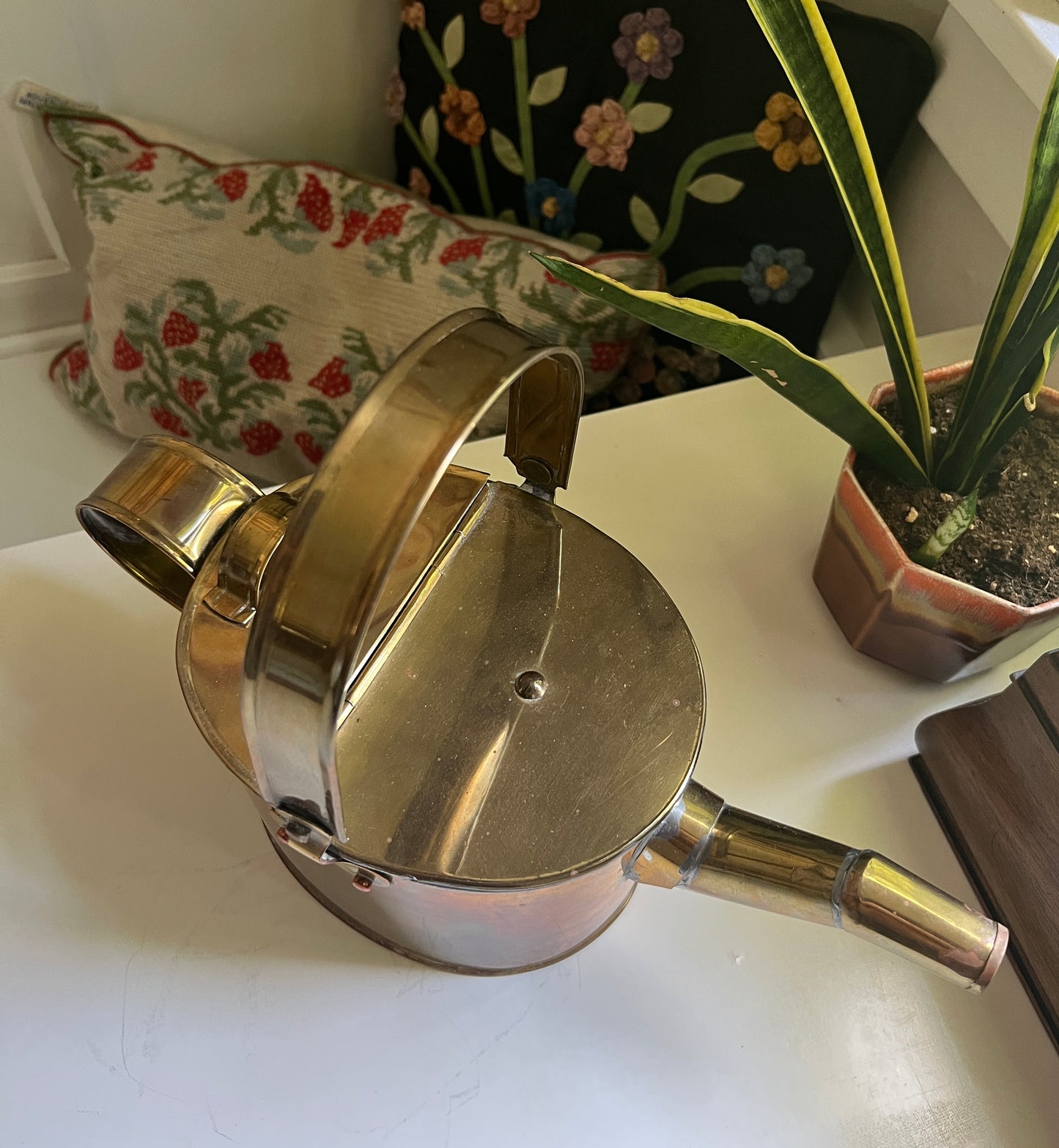 1890s English Brass Watering Can