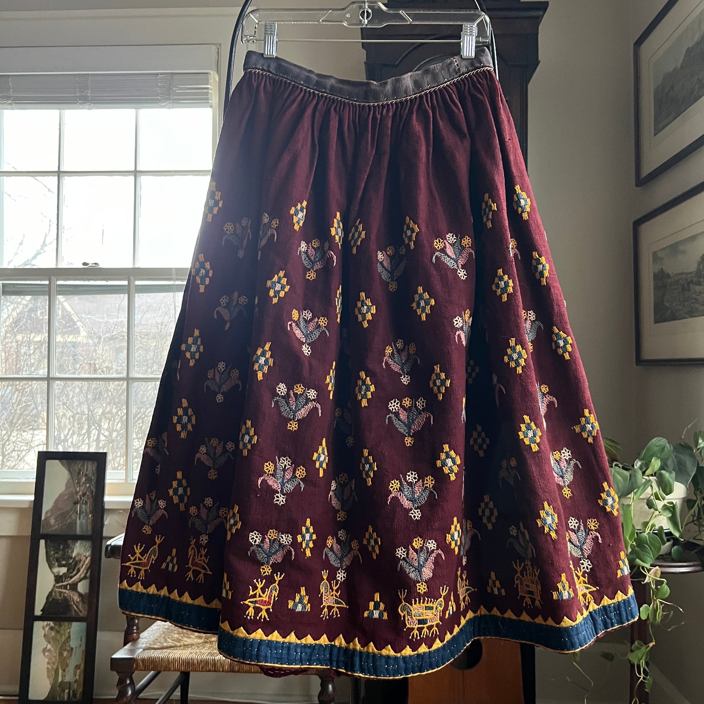 60s Woven Folk Skirt - India Exports of Rhode Island