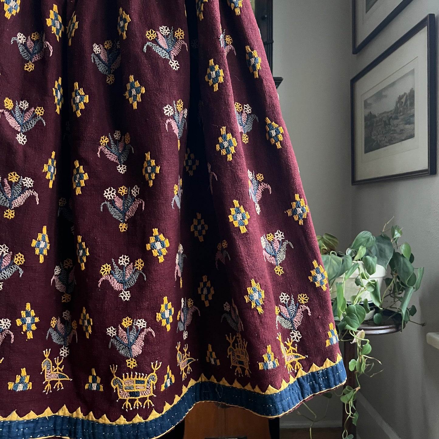 60s Woven Folk Skirt - India Exports of Rhode Island