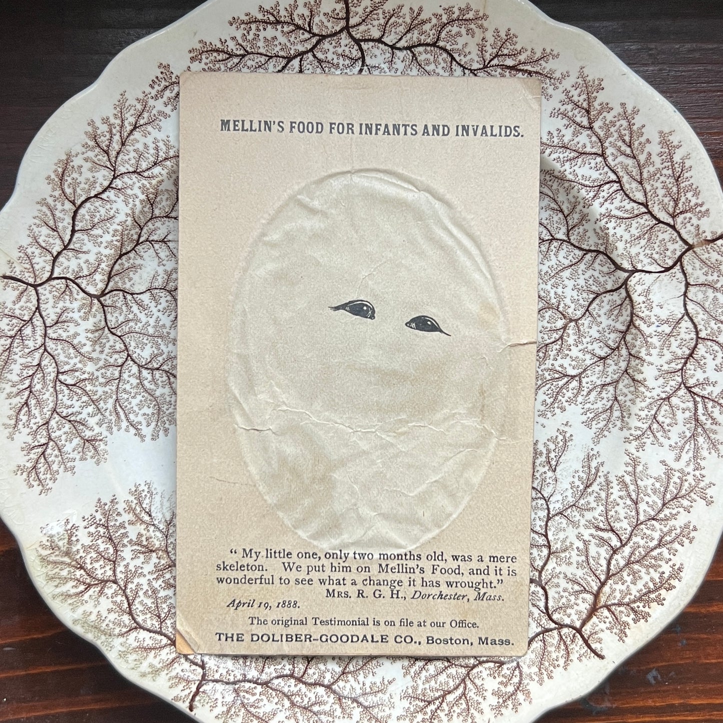 1880s Peek-a-Boo, Hold to the Light, Trade Card Mellin's Food for Infants and Invalids