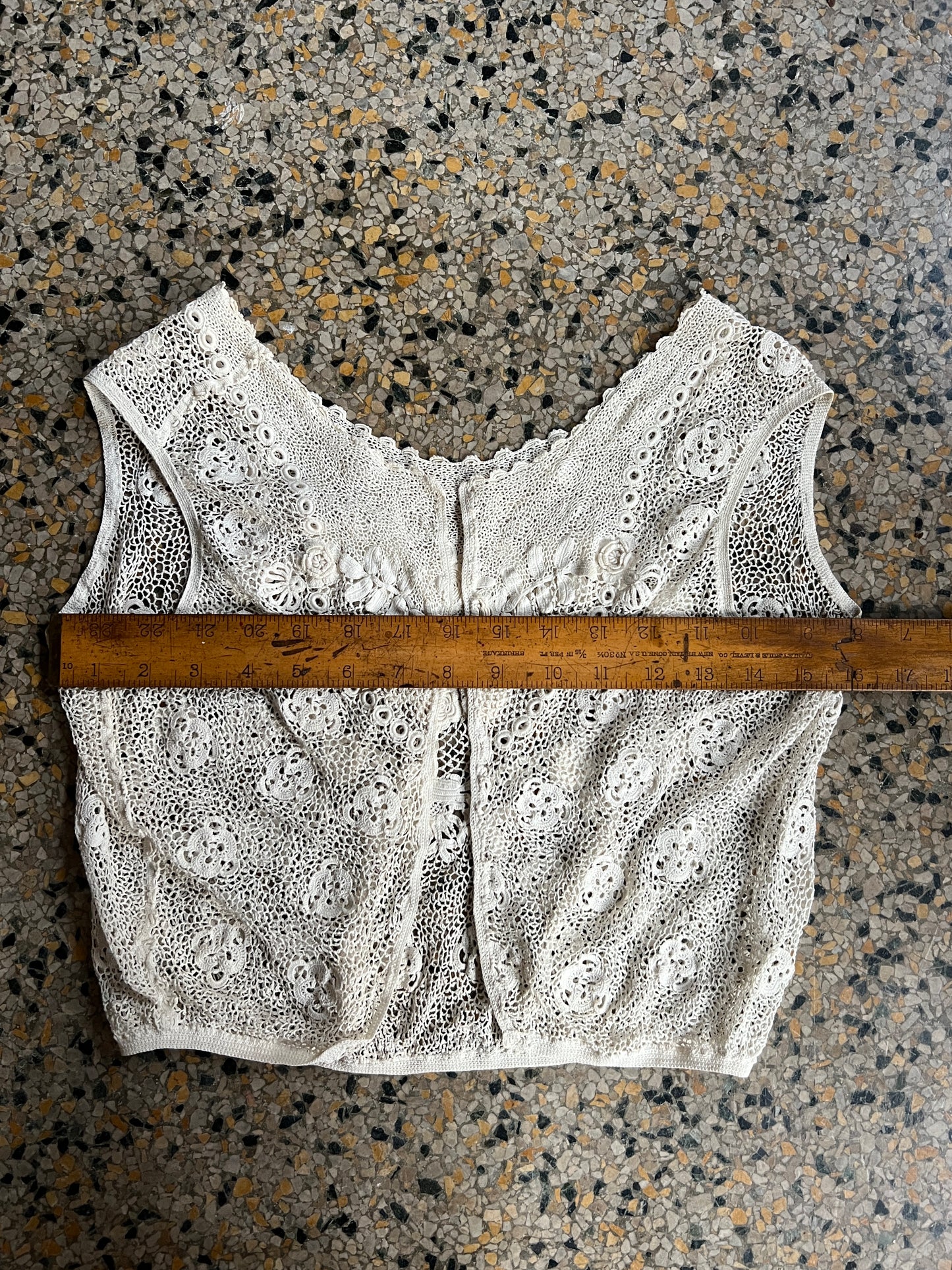 Antique Edwardian-era Irish Crochet Vest
