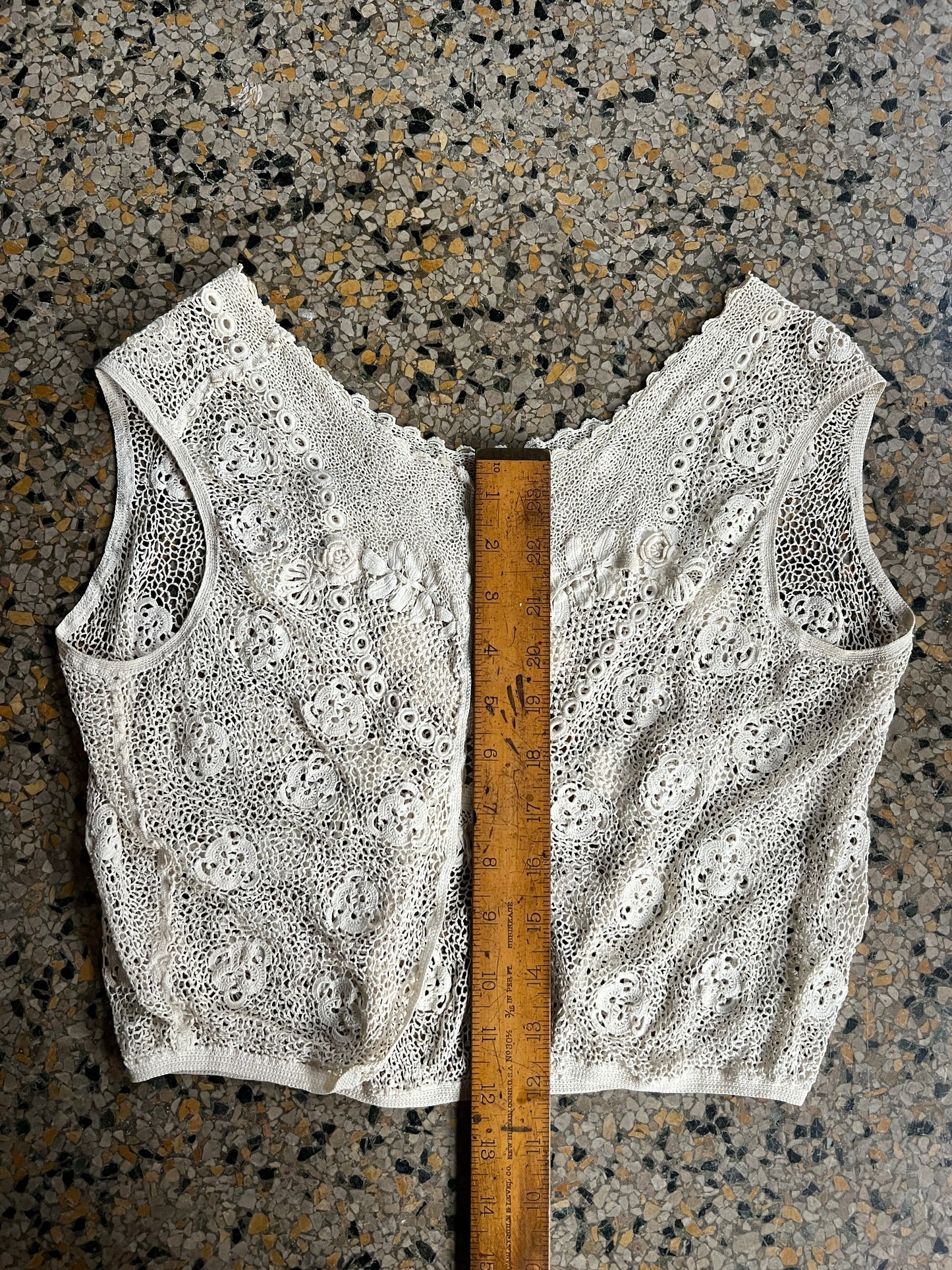Antique Edwardian-era Irish Crochet Vest