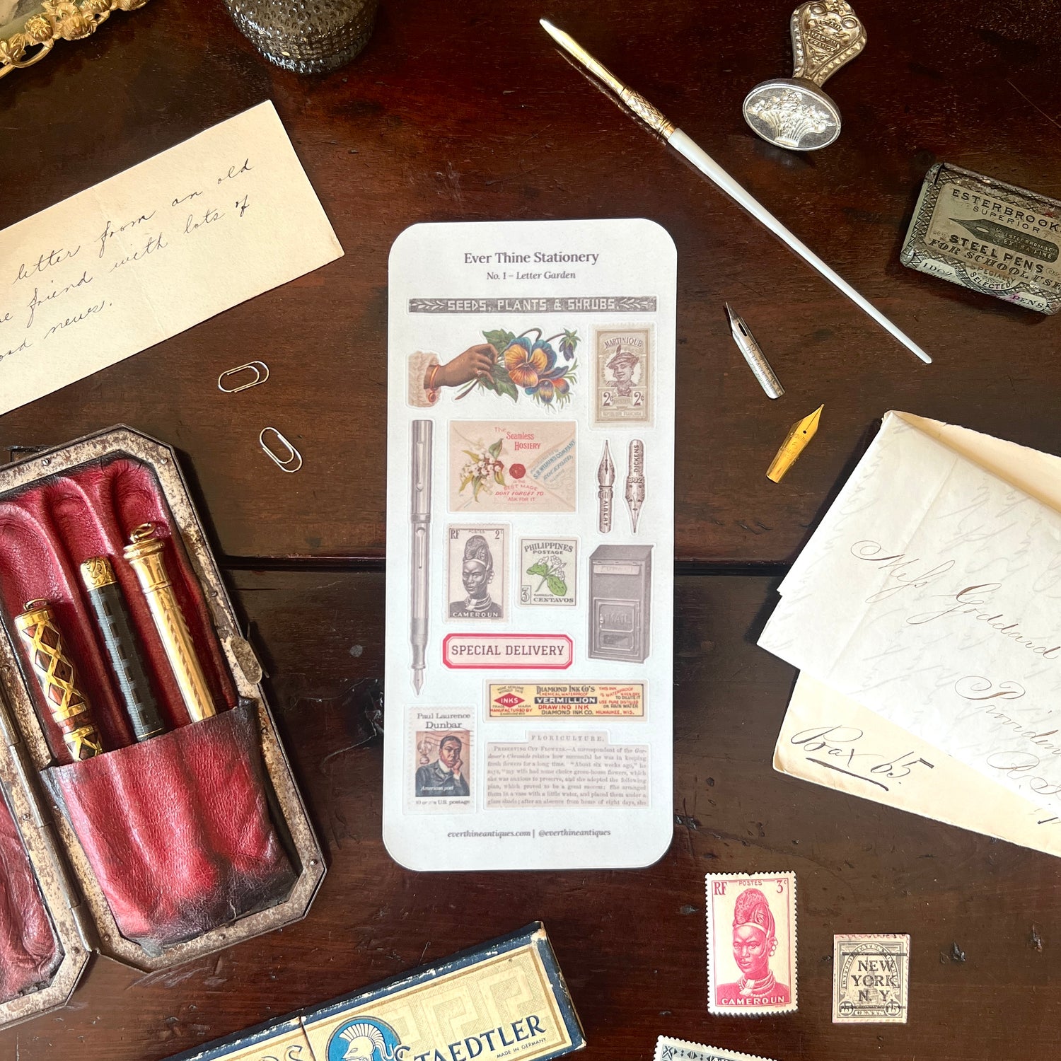 Black Victorian Stationery