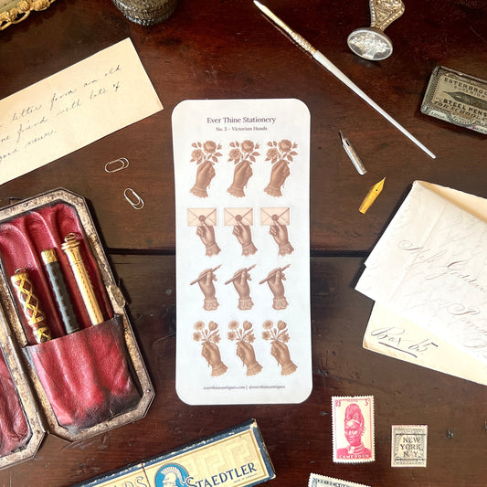 No. 3 - Victorian Hands Sticker Sheet