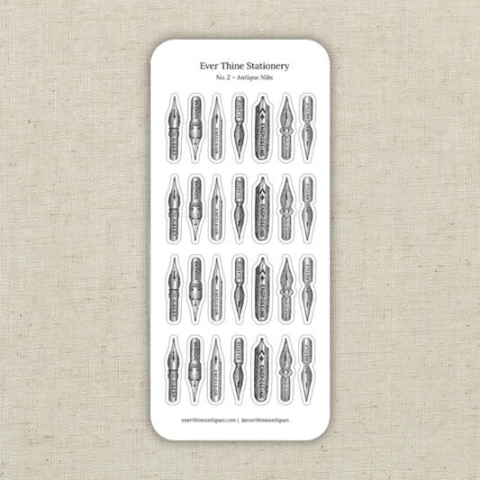 No. 2 - Antique Nibs Sticker Sheet