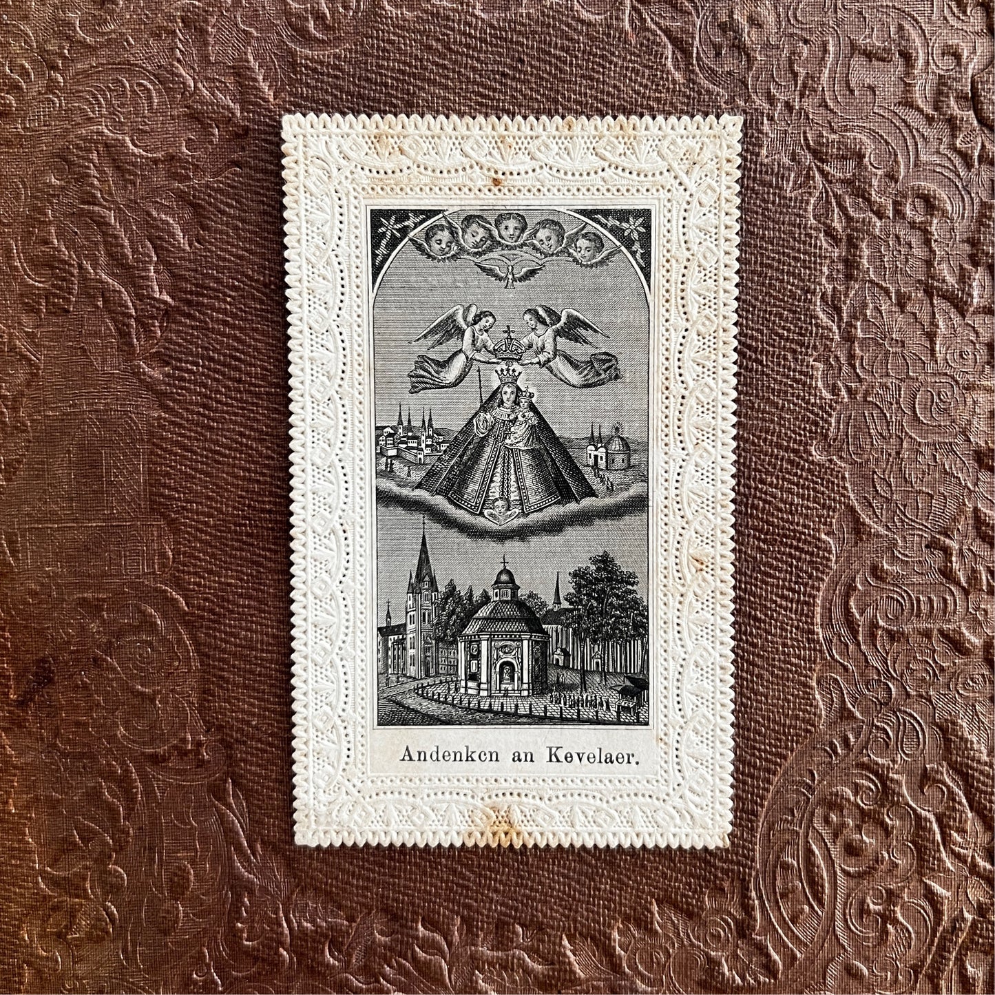 Antique German Holy Souvenir Prayer Card - "Andenken an Kevelaer"