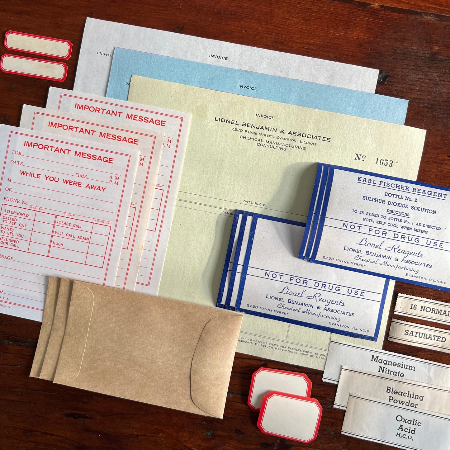 Chemist's Office Ephemera Pack