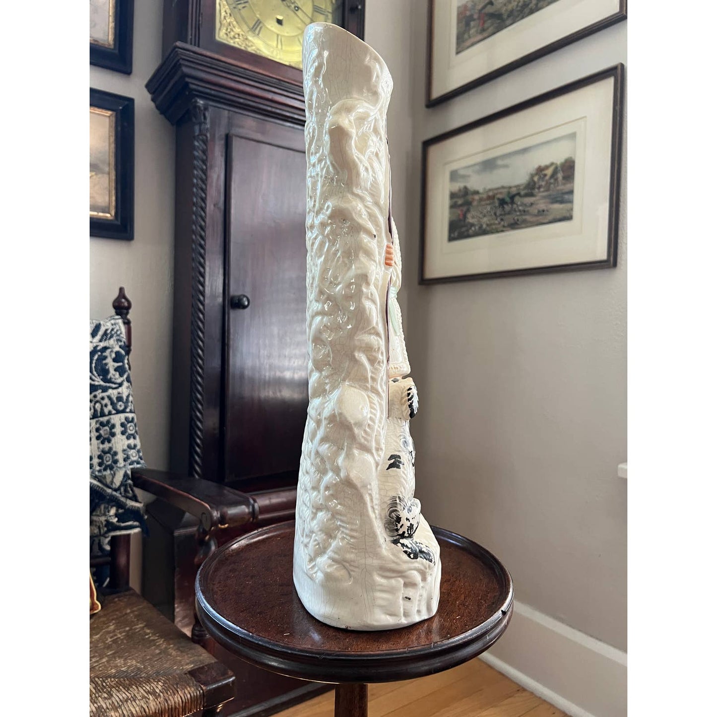 Antique Staffordshire Pearlware Spill Vase - 17"