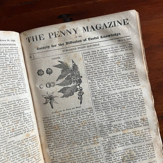 The Penny Magazine - Hardcover Bound Volume 1832