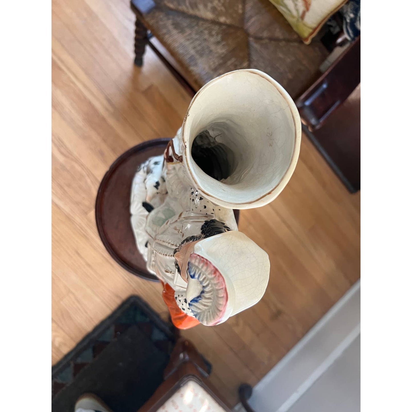 Antique Staffordshire Pearlware Spill Vase - 17"