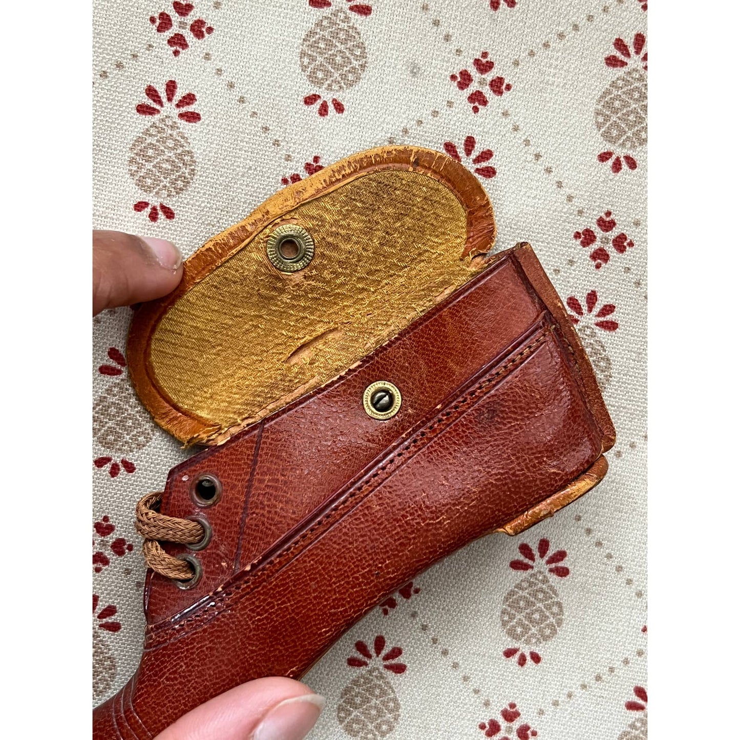 Victorian Leather Novelty Coin Shoe Purse