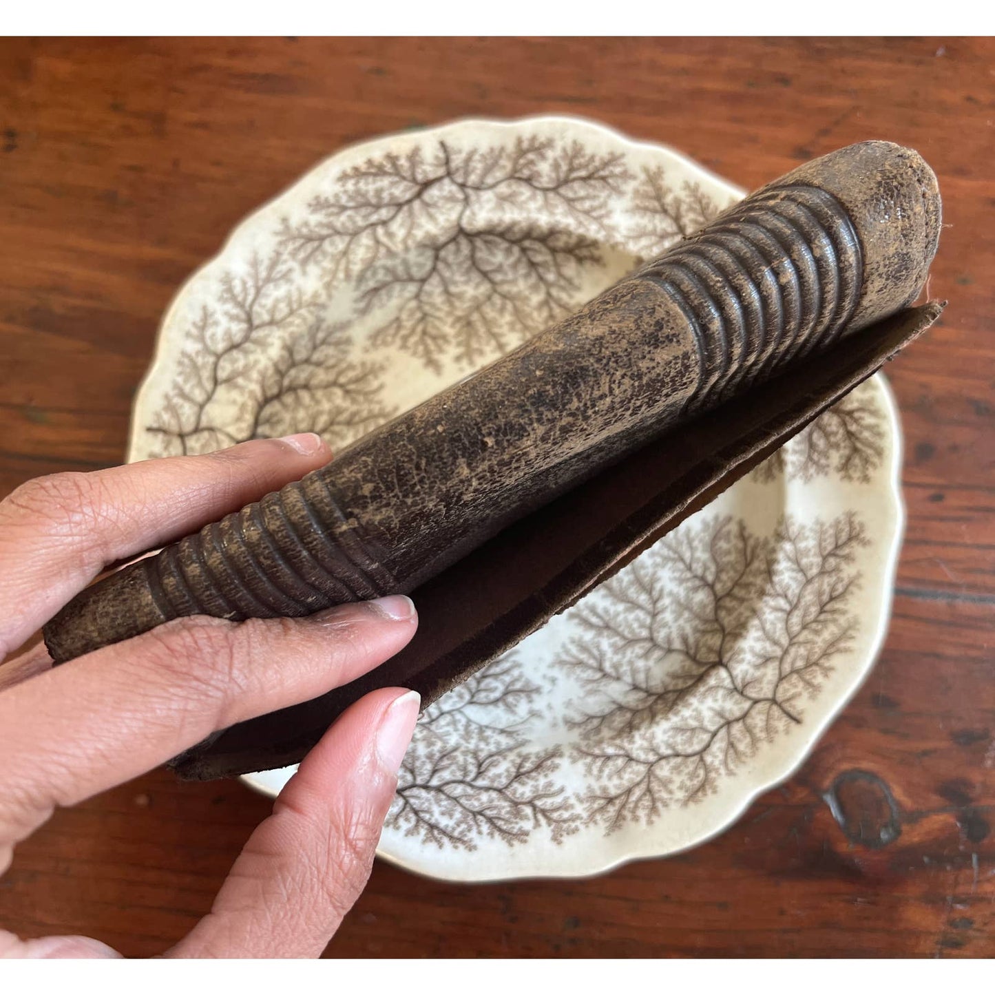 Antique Leather Wallet Clutch