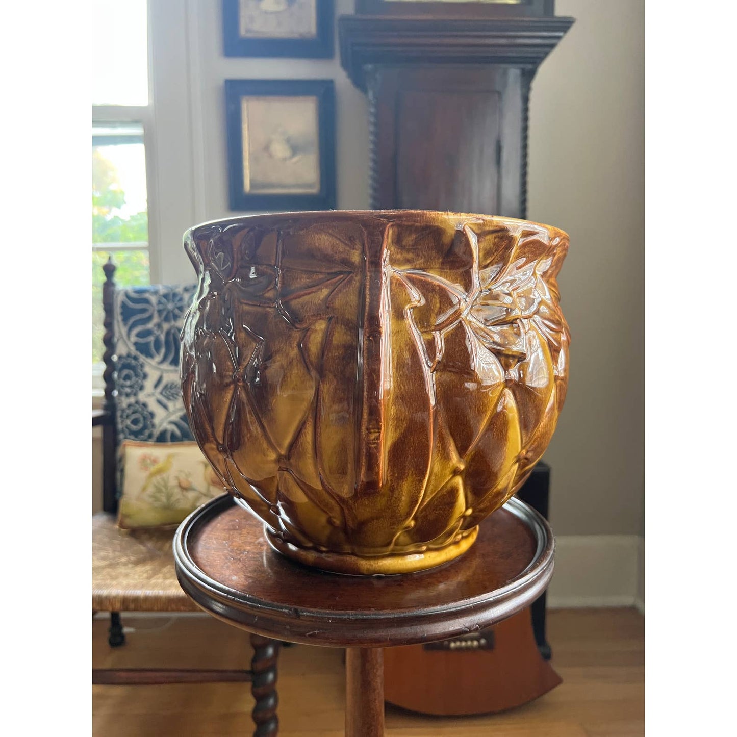 McCoy Brown Glazed Large Jardiniere Pattern 1480