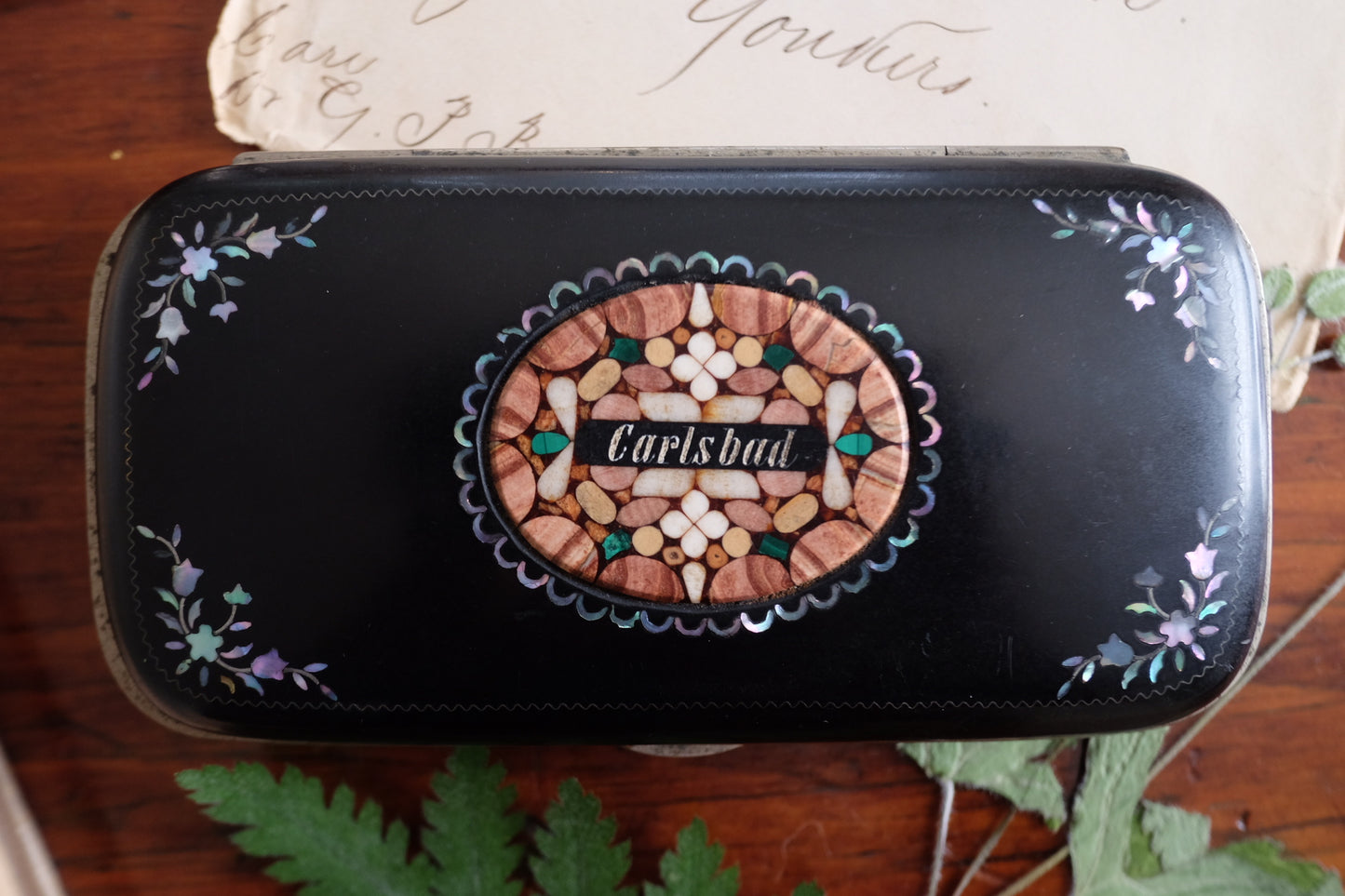 Victorian Pietra Dura Carlsbad Souvenir Cigar Case