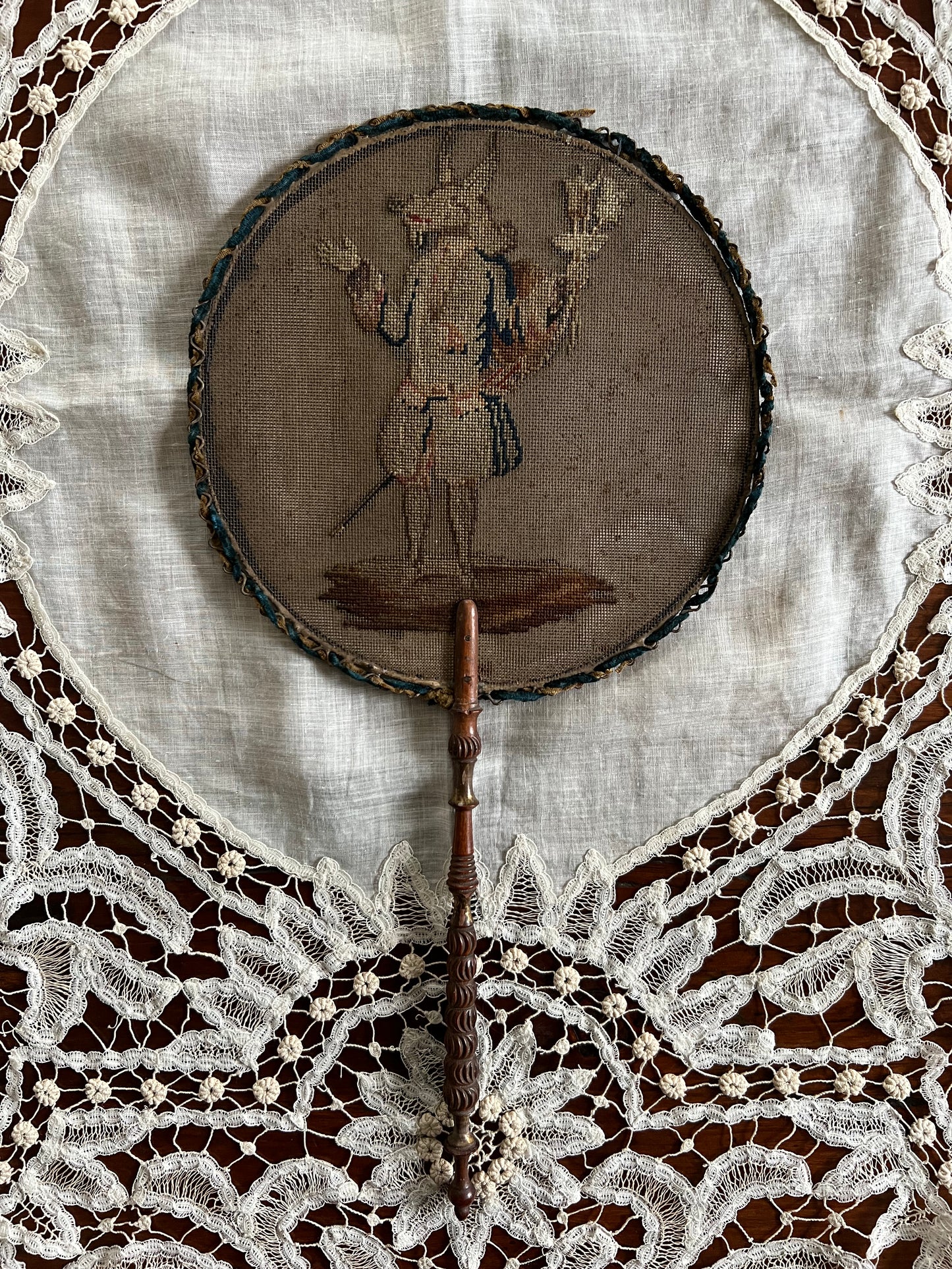 A Pair of English Georgian Face Screens - Trusty Servant - Winchester College, Hampshire