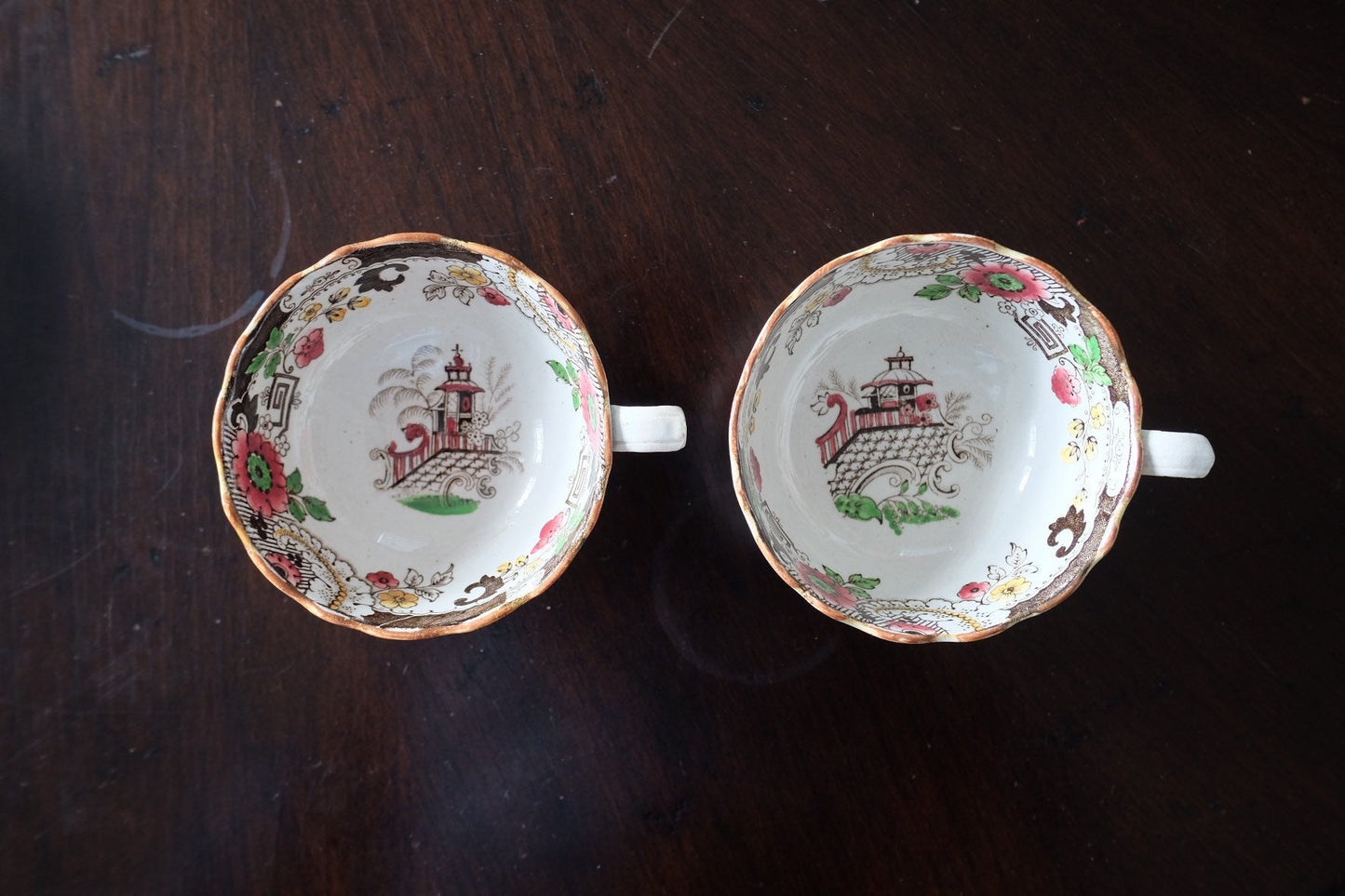 A Pair of Antique Chinoiserie Tea Cups