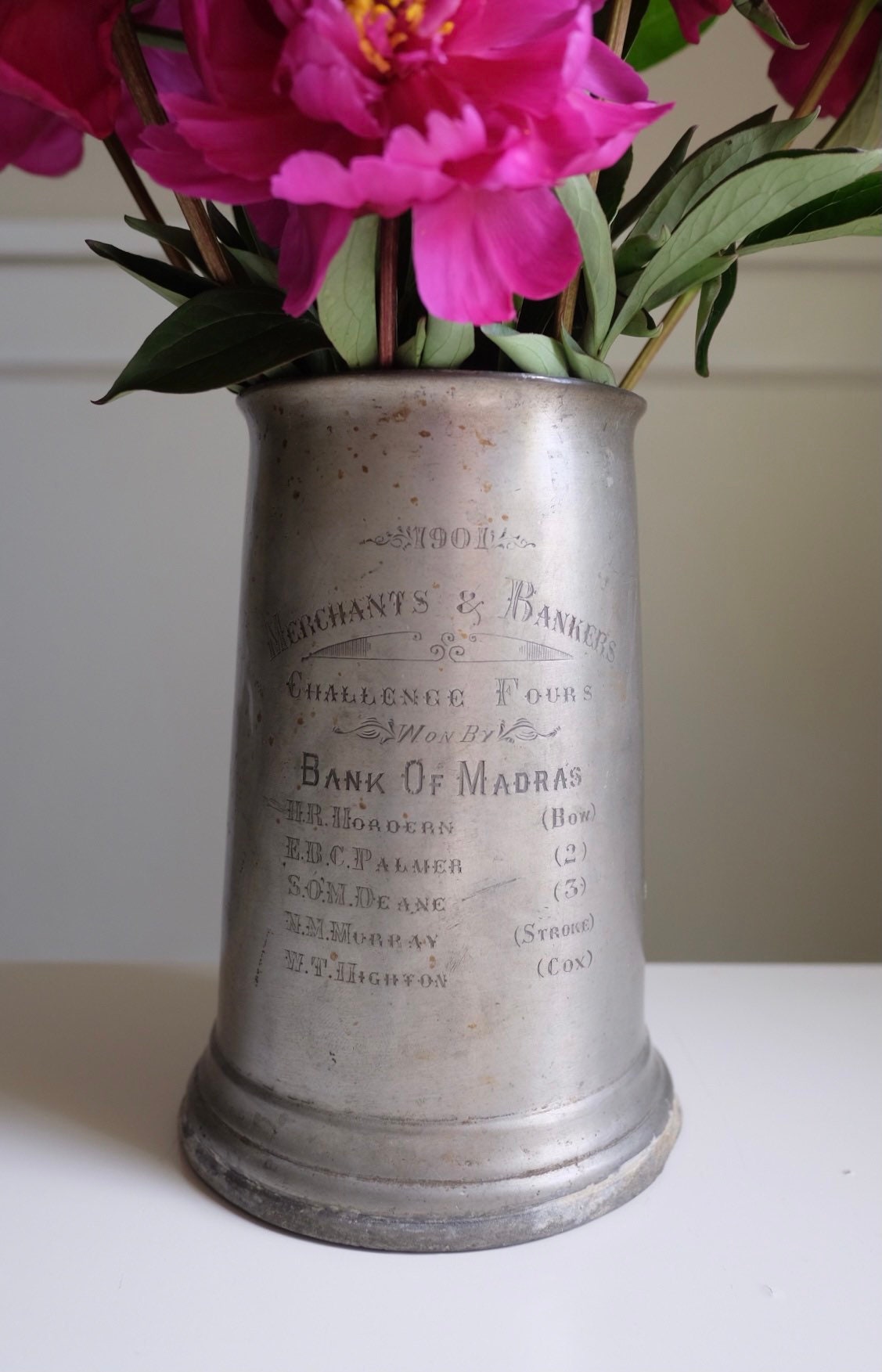 Antique Rowing Tankard - Pewter