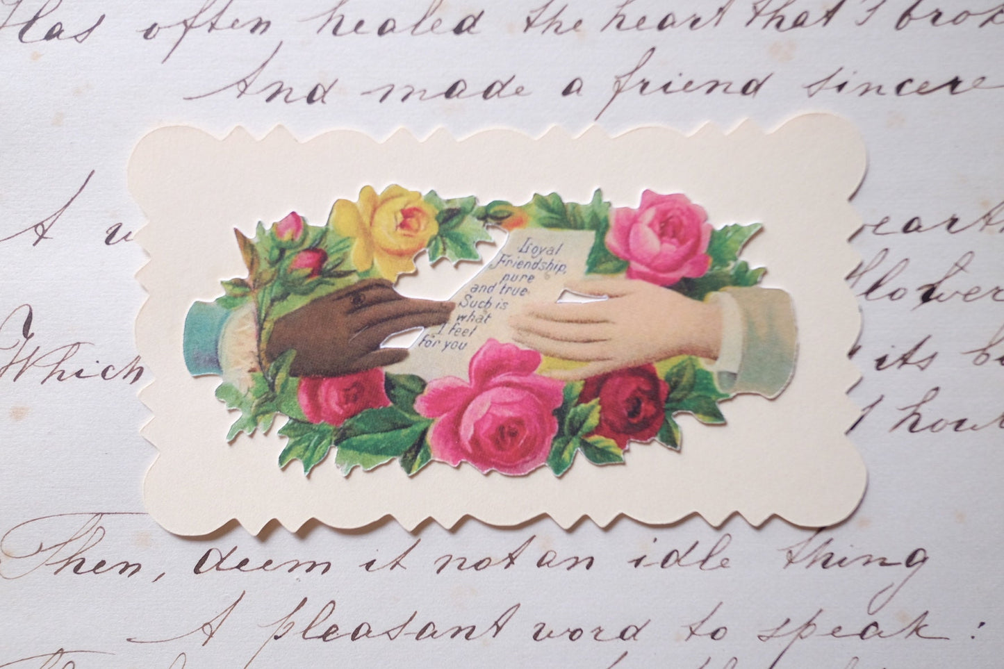 Victorian Calling Card - “A Loyal Friendship”