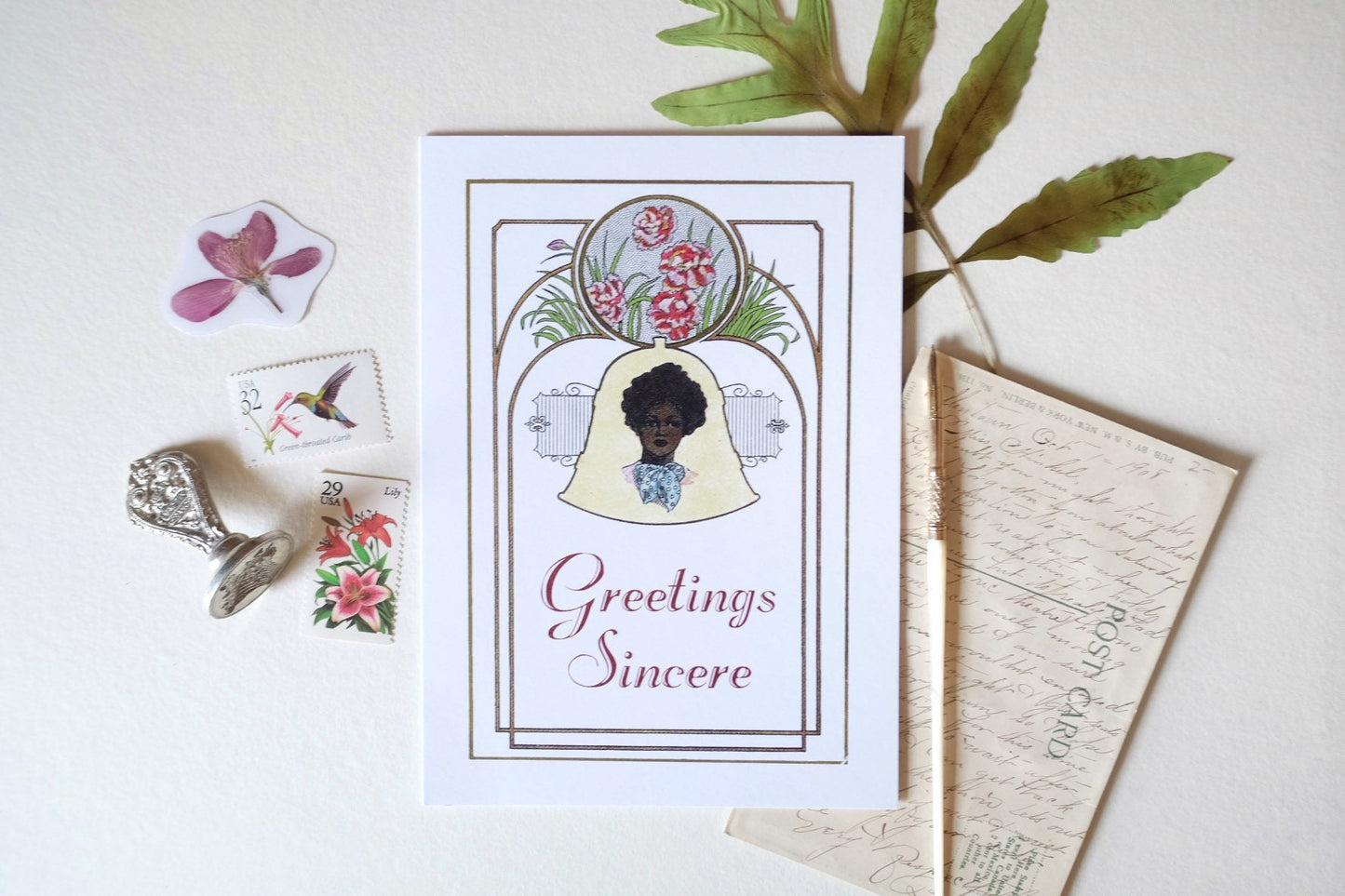 Greetings Sincere - Victorian Greeting Card
